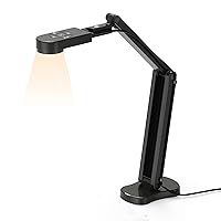 THUSTAR 8MP Document Camera & Webcam 4K with Dual Microphones, USB Visualiser A3-Size, 3-Level LED Lights, Image Invert Function, Fold, for Live Demo, Distance Education -Windows, macOS and Chrome OS