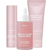 Hibiscus and Honey Firming Cream, Serum and Multi Balm Bundle | Hibiscus and Honey Firming 3 Product Collection For Face, Neck and Body | Neck Firming Cream and Balm with Skin Bounce Complex