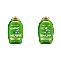 OGX Extra Strength Refreshing Scalp + Teatree Mint, Invigorating Scalp Shampoo with Tea Tree & Peppermint Oil & Witch Hazel, Paraben/Sulfate-Free Surfactants, 13 fl oz (Pack of 2)