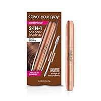 Cover Your Gray Waterproof 2In1 Rose Gold Hair Color Touchup - Dark Brown (3-Pack)