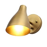 Pathson Adjustable Wall Sconce Lighting with Dimmer Switch, Vintage Bedside Wall Vanity Lighting Matte Black Finish, Hardwired Wall Light Lamp for Bathroom Bedroom Living Room