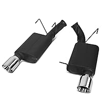 ‎DNA MOTORING CBE-UR-003 Pair of 3.75 Inches Matte Black Painted Muffler Axle-Back Exhaust Compatible with Ford Mustang 5.0L 5.4L 2011-2012