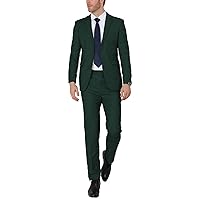 WEEN CHARM Men's Suits Slim Fit 2 Piece Two Button Blazer Wedding Prom Tuxedo Single Breasted Jacket Pants Set