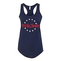 Womens We The People Betsy Ross American Flag 13 Stars USA Patriotic Racerback Tank Top