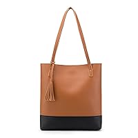 Women Large Tote Bag Tassels Faux Leather Shoulder Handbags Fashion Ladies Purses Satchel Messeng