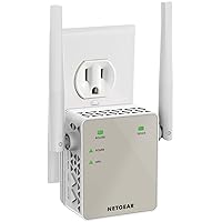 NETGEAR Wi-Fi Range Extender EX6120 - Coverage Up to 1500 Sq Ft and 25 Devices with AC1200 Dual Band Wireless Signal Booster & Repeater (Up to 1200Mbps Speed), and Compact Wall Plug Design, White