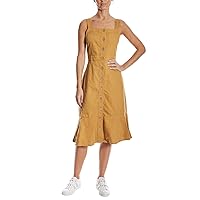 O A T NEW YORK Women's Cotton Flounce Midi Romper Jumper Dress, Comfortable & Stylish