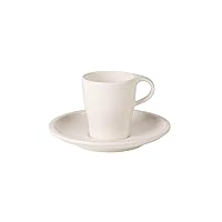 Coffee Passion Espresso Cup & Saucer Set by Villeroy & Boch - Premium Porcelain - Made in Germany - Dishwasher and Microwave Safe - 3 Ounce Capacity
