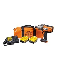 Klein Tools BAT20-7161 Cordless Impact Wrench, 500 ft-lb, Torque, 7/16-Inch Chuck, Variable Speed, Safety Lockout, DeWALT 20V Lithium-Ion Powered