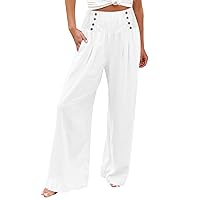 Women's Greece Vacation Outfits Pants Stretch Hiking Lightweight Outdoor Casual Pants with Pockets Trousers, S-3XL