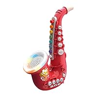 Kids Saxophone Toy with Light and Sound,Multifunctional Early Educational Toys Musical Instrument Toy for Toddler Girls Boys Beginners Music Simulation Mini Saxophone, for Kids