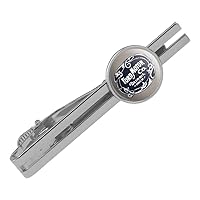 Ford Motor Company Vintage Logo Round Tie Bar Clip Clasp Tack Silver Color Plated