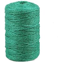 KINGLAKE 328 Feet Natural Jute Twine Best Arts Crafts Gift Twine Christmas Twine Durable Packing String,Green