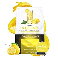 Bundle: Nectar Whey Isolate Protein Powder - Roadside Lemonade Flavor - Gluten Free and Lactose-Free - 2 Pounds Nectar Protein Powder Blend and Worldwide Nutrition Keychain