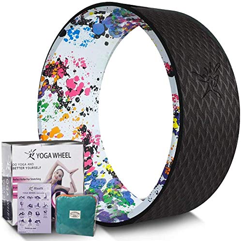 Yoga Wheel - Strongest Most Comfortable Yoga Prop Wheel for Yoga Poses, Perfect Roller for Stretching, Increasing Flexibility and Improving Backbends…
