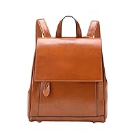 Genuine Leather Backpack for Women, Retro Ladies Travel Shoulder Bag Handbag Purse