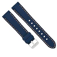 Ewatchparts 18MM RUBBER DIVER WATCH BAND STRAP COMPATIBLE WITH TAG HEUER FORMULA F1 WATCH BLUE ORANGE ST