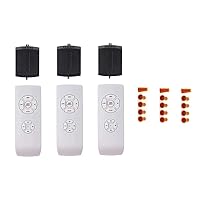 3 Pack Universal Small Size Ceiling Fan Remote Control Kit, Mini Wireless Remote Control and Receiver Kits for Ceiling Fan Lamp