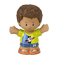 Fisher-Price Replacement Part Little People Sports Soccer Playset - HBW71 ~ Replacement Boy Figure ~ Wearing Yellow and Blue Soccer Uniform ~ Works Great with Other playsets Too!