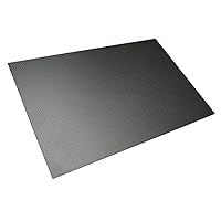 LIUHUA 3K Carbon Fiber Plate 100% Carbon Fiber Laminated Plain-Weave Glossy Surface Treatment (1 pcs)-400mmx500mm-1mm