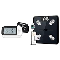 Wireless Upper Arm Blood Pressure Monitor, 7 Series & Etekcity Scale for Body Weight FSA HSA Store Eligible,Smart Bathroom Digital Weighing Machine