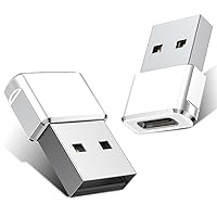 USB C Female to USB Male Adapter 2 Pack,Type A Charger Cable Power Converter for Apple iWatch Watch Series 7 SE,iPhone 11 12 13 Pro Max,iPad Air 4 4th 5 5th Mini 6 6th Generation,Samsung Galaxy Tab S8