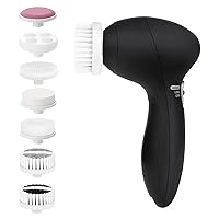 Facial Cleansing Brush Face Scrubber: CLSEVXY Electric Face Spin Cleanser Brushes with 7 Brush Heads for Deep Cleansing, Gentle Exfoliating, Removing Blackhead, Massaging