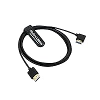 Alvin's Cables Ultra HD 8K HDMI 2.1 Cable Straight HDMI to Right Angle HDMI High Speed for Atomos Ninja V Monitor, Z CAM E2, Sony FS5| FS7| A7S3 Cameras 6.6ft|2M