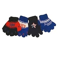 Four Pairs Magic Bubu Gloves for Infants and Toddlers Ages 1-4 Years
