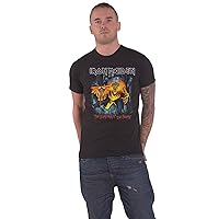 Iron Maiden T Shirt Number of The Beast Eddie Panel Burst Official Mens Black