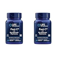 Fast-C & Bio-Quercetin Phytosome – Fast Delivery & Absorption Vitamin C Supplement for Optimum Immune Support – Gluten-Free, Non-GMO, Vegetarian – 60 Tablets (Pack of 2)