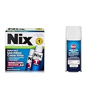 Nix Lice Killing Creme Rinse Extra Strength Family Pack with 2 Creme Rinses, 2 fl oz Bottles & 2 Lice Combs and Rid Home Lice Bed Bug Dust Mite Spray, 5 Ounce