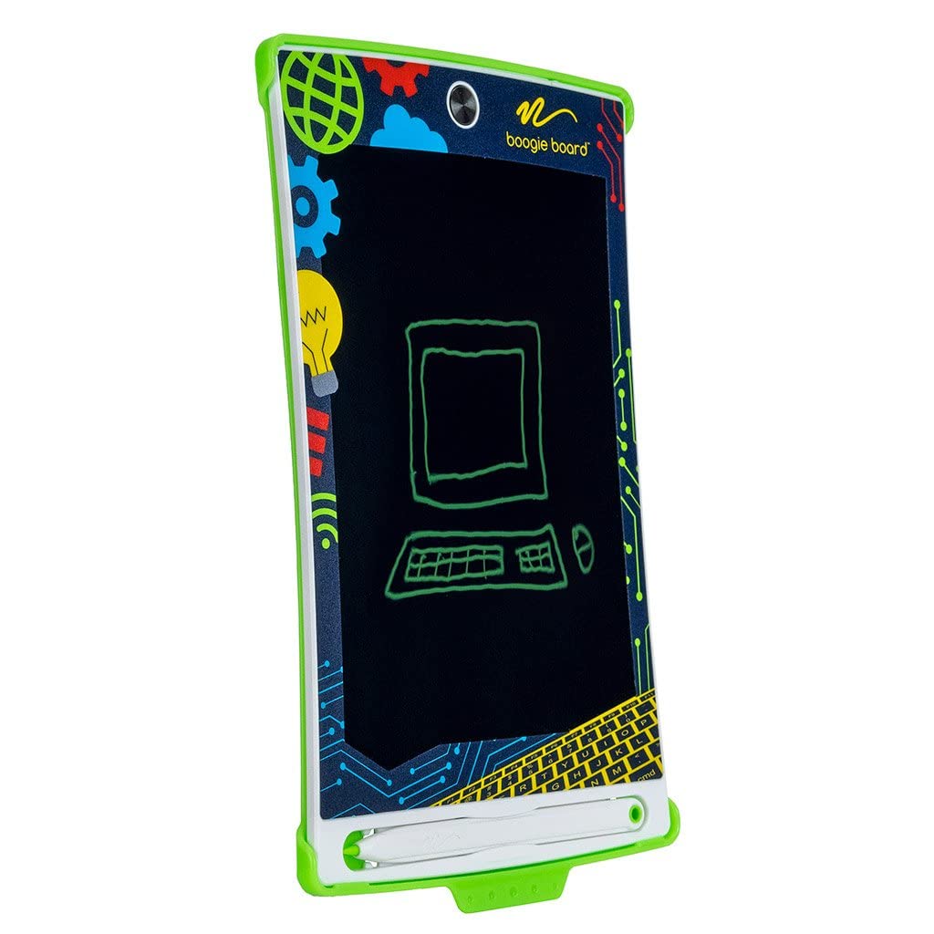 Boogie Board Jot Kids Lil Pros Reusable Writing Tablet with 8.5 in Kids Drawing Board, Stylus, Built-in Kickstand, Hard Protective Cover, Ages 4+, Lil Coder