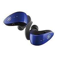 YAMAHA TW-ES5A True Wireless Sport Earbuds with Bluetooth 5.2, IPX7 Waterproof, Secure Fit, Premium Sound, Qualcomm CVC Clear Voice Capture, Listening Care and Ambient Sound (Blue)