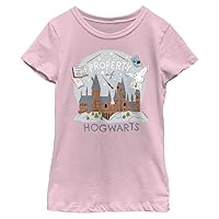 Harry Potter Girl's Hogwarts Property T-Shirt, Pink, X-Large