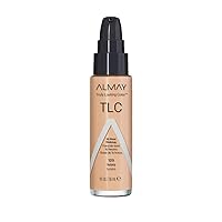 Almay Truly Lasting Color Liquid Makeup, Long Wearing Natural Finish Foundation with Vitamin E and Lemon Extract, Hypoallergenic, Cruelty Free, -Fragrance Free, Dermatologist Tested, 120 Ivory, 1 oz