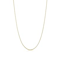 1.6mm 24k Yellow Gold Plated Stainless Steel Square Box Chain Necklace