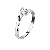 LAB GROWN Women's Ring made of White Gold 375, Lab Grown Diamond - LD02003016