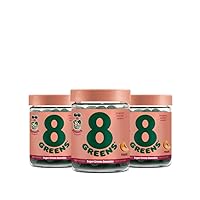 8Greens Daily Green Gummies - Superfood Booster, Energy & Immune Support, Made with Real Greens, High in Antioxidants, Greens Powder, Vitamin C, B12 - Peach Flavored, 50 Vegan Gummies, Pack of 3