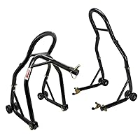 Extreme Max 5600.3223 Sport Bike Front & Rear Spool-Style Lift Stand with Triple Tree Attachment