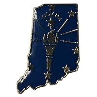 Pack of 50 Indiana State Map Motorcycle Hat Cap Lapel Pin