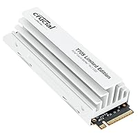 Crucial New 2024 T705 2TB PCIe Gen5 NVMe M.2 SSD with White Heatsink - Up to 14,500 MB/s - Limited Edition - Internal Solid State Drive (PC) - +1mo Adobe CC - CT2000T705SSD5A