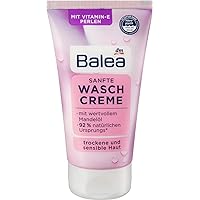 Gentle Face-Wash Cream for Dry and Sensitive Skin - with Almond Oil, Witch-Hazel, Honey-Melon Extract & Vitamin E - Silicone-Free, Vegan, Not Tested on Animals - 150 ml by Balea