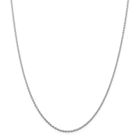925 Sterling Silver Rhodium Plated Cable Chain Necklace Jewelry Gifts for Women in Silver Choice of Lengths 16 18 20 24 36 and 1.25mm 1.5mm 1.95mm 1mm