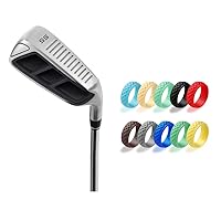 Black Golf Chipper Wedge 55 Degree & Golf Silicone Rings 11 Pack,Bundle of 2