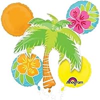 Anagram Hawaiian Tropical Island Luau Party 5pc Balloon Pack - Decorations Anagram Hawaiian Tropical Island Luau Party 5pc Balloon Pack - Decorations