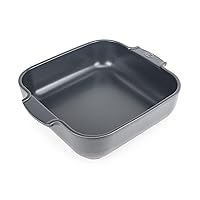 Peugeot - Appolia Square Oven Dish - Ceramic Baker with Handles - Slate, 9 x 2.5 inches
