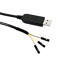 USB to TTL Serial 3.3V Adapter Cable, USB to TTL-232R-RPI Serial Cable TX RX Signal 3 Pin Windows Linux MAC OS