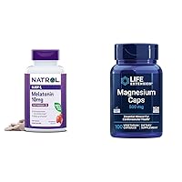 Natrol Melatonin 10mg Fast Dissolve Tablets 100ct & Life Extension Magnesium Caps 500mg 100ct