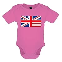 Union Jack US Flag - Organic Babygrow/Body suit